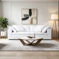 Canapé sectionnel moderne, simple, assemblé à la main, modulaire, avec accoudoirs inclinés, canapé de luxe pour salon, appartement, hôtel