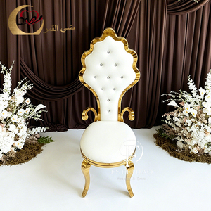 Modern Furniture Wedding Chairs With Stainless Steel Arm in Golden Color - Product Image 2