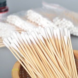 Hisopos de algodón Taichengan de 15 cm, de bambú, con doble punta, para limpieza cosmética - Product Image 3