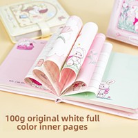 Cahier en cuir rétro Mikko avec boucle magnétique Girly coeur imprimé planificateur Pages intérieures colorées de grande valeur carnet de notes