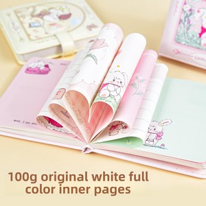 Cahier en cuir rétro <span class=keywords><strong>Mikko</strong></span> avec boucle magnétique Girly coeur imprimé planificateur Pages intérieures colorées de grande valeur carnet de notes - Product Image 2