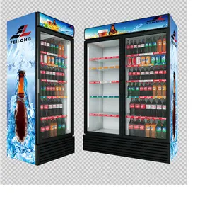 Supermarkt Commercial Upright Beverage Display Kühlschrank/Kühler Vitrine