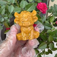 5cm Kristall-Kuh-Skulptur aus Natürlichem Rosenquarz Gemischtes Material DIY Geschenke