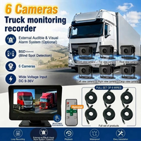 Sistema de Monitoreo de Punto Ciego BSD ADAS con IA de 10.36 Pulgadas, Pantalla Táctil Panorámica de Seis Canales, Función de Pantalla Dividida para Camiones y Autobuses