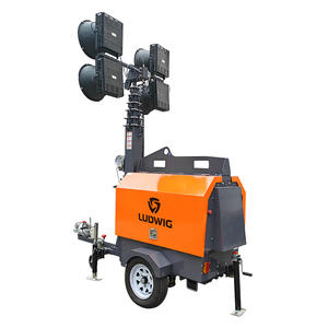Torres de Iluminación Móviles LED con <span class=keywords><strong>Remolque</strong></span>, 5m, 7m, 9m, Generador Diésel, Iluminación Industrial para Obras - Product Image 3