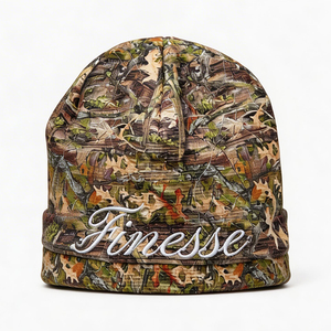 Bonnet en polaire à imprimé camouflage - Chapeau chaud et doux pour l'automne/hiver avec broderie, style décontracté urbain - Product Image 3