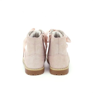 LEXING Niños Venta al por mayor Lovely Pink Wingtip Mid Boot Baby Toddler Girls Lace Up Boots - Product Image 6