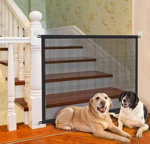 Barrière de sécurité pour chien, clôture pliable en maille respirante pour escaliers, enclos de jeu avec cadre en aluminium pour la sécurité des chiens - Product Image 1