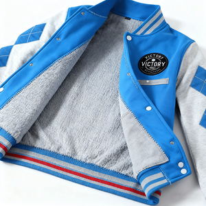 แจ็กเก็ตเบสบอลว่างเปล่าลำลองสำหรับผู้ชายเสื้อแจ็กเก็ตแบบปักอักษรอักษร2023ตามสั่ง - Product Image 2