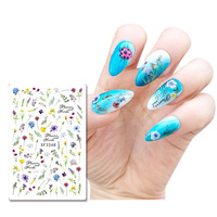 Offre Spéciale personnalisé 3D ongles autocollants échantillons gratuits presse adhésif Gel vernis avec fleur herbe papillon conceptions
