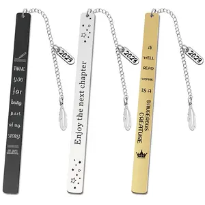 Personalized Custom Metal Bookmark Teachers Appreciation Gift Stainless Steel Book Mark