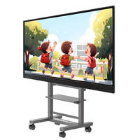 Pantalla táctil LCD interactiva inalámbrica portátil de 98 pulgadas Panel inteligente para educación y salas de reuniones con certificación ROHS