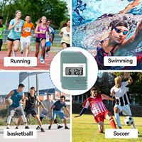 Digitaler Stoppuhr-Timer mit großem Display, Runden- und Zwischentimer-Modus, wasserdichter Handtimer für Trainer, Laufen, Schwimmen, Training