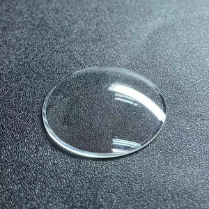 Verre de montre bombé en saphir gris fumé plaqué, avec rebord surélevé, pour montre de plongée vintage - Product Image 2