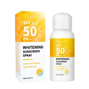 Maquiagem de luxo à prova d'água Spf 50 Protetor solar clareador coreano hidratante loção solar creme protetor solar clareador para spray facial