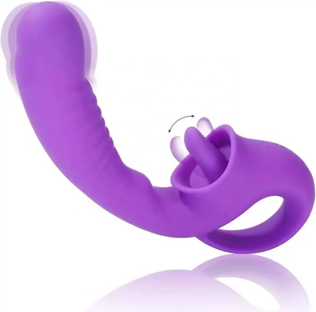 Wholesale Vibrator Sex Toys for Woman Vibrator Massager 10 Frequency Licking Tongue Vibrator