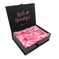 Boîte d'Emballage Personnalisée pour Mèches de Cheveux avec Fermeture en Satin, Sac pour Accessoires et Extensions de Perruques pour Rangement de Cadeaux, en Papier Durable