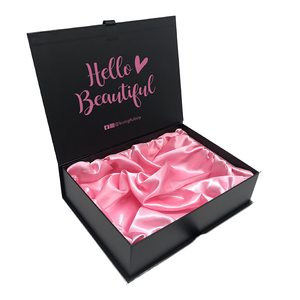Caja Personalizada para Paquetes de Cabello con Cierre de Satén Bolsa para Accesorios de Peluca y Extensiones para Almacenamiento de Regalos, Hecha de Papel Duradero - Product Image 1
