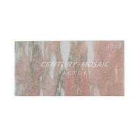 Vente en gros de carreaux de mosaïque en marbre rouge rose de Norvège pour mur et sol