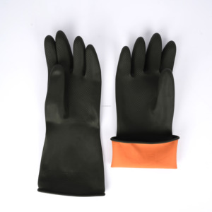 Guantes Industriales de Látex Sin Forro de 33 cm, Venta Directa de Fábrica, Impermeables, para Limpieza, Trabajo, Protección - Product Image 2