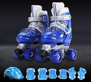 Patins en ligne réglable à roulettes <span class=keywords><strong>Quad</strong></span>, en acier inoxydable, rangée simple/Double - Product Image 4