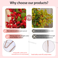 AL-8352 Hot Sales Nieuwe Stijl Geïmiteerde Bessen Kerstfruit Bruiloft Decoratie Accessoires Kunstmatige Fruit Huisdecoratie