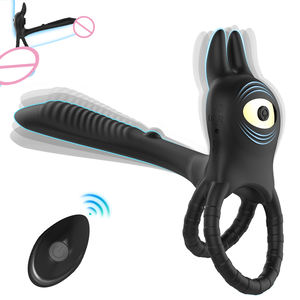 Drahtlose Fernbedienung G-Punkt Vibrator <span class=keywords><strong>Ring</strong></span> für Männer Elektrische Erotik zubehör Cockring für Männer Mastur batoren Vibratoren Sexspielzeug - Product Image 1