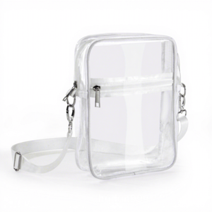 <span class=keywords><strong>Bolso</strong></span> cruzado transparente de PVC transparente personalizado para <span class=keywords><strong>mujer</strong></span>, tamaño pequeño, a la moda, <span class=keywords><strong>impermeable</strong></span>, con cremallera, caramelo para escuela, uso al aire libre, XL - Product Image 5