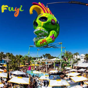 Marioneta de Cabeza de Calavera Inflable Grande Personalizada para Festivales / Disfraz de Cabeza de Esqueleto Inflable para Halloween - Product Image 1