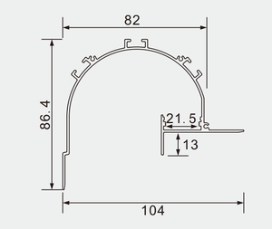 Profilé LED en aluminium encastré sans cadre SDW100R pour plâtre, avec diffuseur laiteux et joint d'angle - Product Image 4