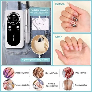 Machine à percer les ongles électrique 45000 tr/min, rechargeable par USB, avec écran LCD, <span class=keywords><strong>ponceuse</strong></span> à ongles silencieuse, <span class=keywords><strong>ponceuse</strong></span> à ongles portable pour vernis gel - Product Image 4