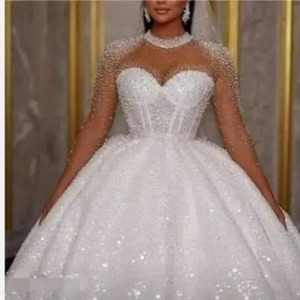 AL1825 Vestidos de Novia Personalizados de Moda para Mujer, Vestido de Novia de Alta Calidad con Pedrería, Vestido de Novia para Boda - Product Image 2