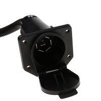 Prise de connecteur de remorque à 7 voies pour camion, camping-car et caravane | Fiche électrique de remorquage robuste 12V