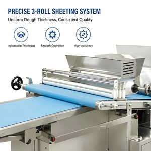 Ligne de production de pain automatique multifonctionnelle à trois rouleaux <span class=keywords><strong>pour</strong></span> la fabrication de pains à burger, de toasts et de baguettes – Solution <span class=keywords><strong>pour</strong></span> boulangerie - Product Image 4