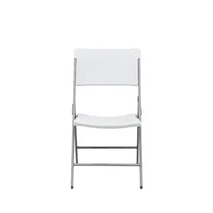 Simple design folding plastic party chairs lightweight outdoor white fold up chairs