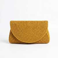 Sac à main bohème en raphia tressé violet tendance avec rabat à motif géométrique, sac bandoulière léger pour les vacances d'été pour femmes