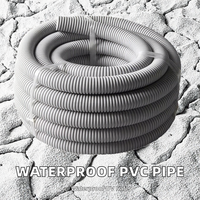 Conduit flexible en PVC ondulé résistant aux UV, résistant à la chaleur, pour la protection des câbles électriques