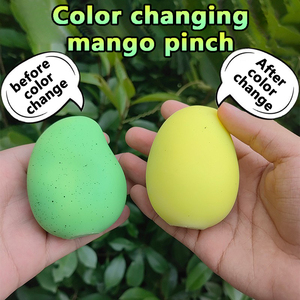 Squishies Mango Mango Stress Ball Fruit Squishies Big Fruit Squishies Color Changing Sensory Tool for Anxiety Relief - Product Image 4