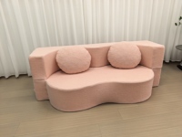 Sofá Cama Lineal Contemporáneo de 2 Plazas, Embalaje Comprimido, Sofá Recto Convertible Minimalista