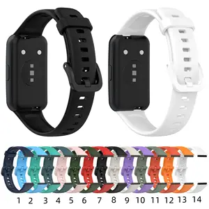 Tali Jam Tangan Bahan TPE Warna Solid untuk Huawei Band 7