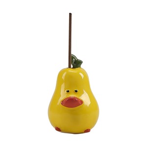 Porta Incenso in Ceramica a Forma <span class=keywords><strong>di</strong></span> Pera, Bruciatore per Bastoncini, Braciere per Fragranze, per Soggiorno, Yoga, Ufficio, Arredamento Interno, Personalizzabile - Product Image 5