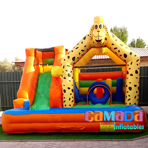 Grand château gonflable gonflable d'intérieur en PVC videur sautant toboggan de terrain de jeu de ville amusant pour enfants et adultes à vendre - Product Image 6