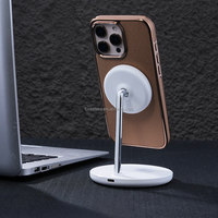 Étui de téléphone magnétique luxueux en cuir électroplaqué personnalisé pour iPhone 17 Pro Max 16 Plus 15 Pro Max 14 13 Pro