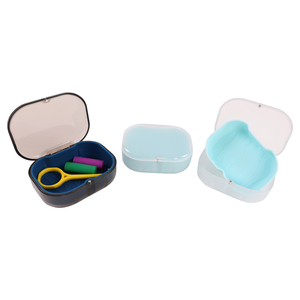 Étui de Rangement Carré en Silicone Portable et Fin pour Gouttières Orthodontiques avec Fermeture Magnétique, pour Nettoyage de Prothèses Dentaires Personnalisées - Product Image 2