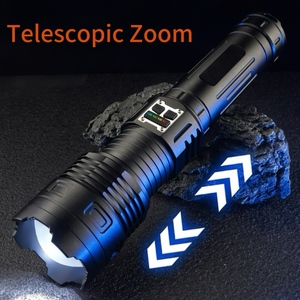 Sáng 100 wát USB-C có thể sạc lại đèn pin trắng Laser <span class=keywords><strong>COB</strong></span> nhôm bền Zoom nhẹ Lũ lụt ánh sáng TORCH ngân hàng điện cho sử dụng ngoài trời - Product Image 6