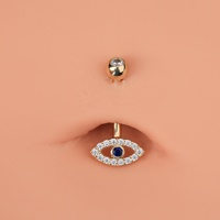 Gaby Fine Jewelry Anneaux de nombril en argent sterling 925 avec cœur externe Fashion Piercing Nombril Ombligo Jewelry Bulk