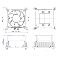 1150/1155/1156 cpu ordinateur de contrôle industriel 2u serveur et up radiateur coonong