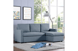 Divano Letto Moderno <span class=keywords><strong>a</strong></span> L per Famiglie Convertibile con Vano Contenitore Divano Pieghevole Multifunzione - Product Image 2