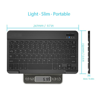 Keyboard portabel lampu latar warna-warni Mini, nirkabel untuk ipad harga grosir