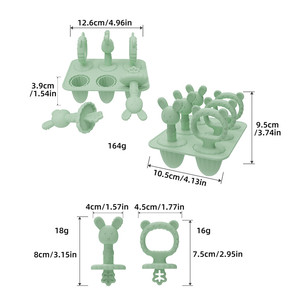 <span class=keywords><strong>Moule</strong></span> à glaçons réutilisable en <span class=keywords><strong>silicone</strong></span> en forme d'ours mignon, pour sucettes glacées, facile à démouler - Product Image 4